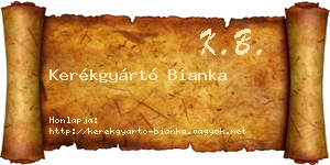 Kerékgyártó Bianka névjegykártya