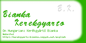 bianka kerekgyarto business card